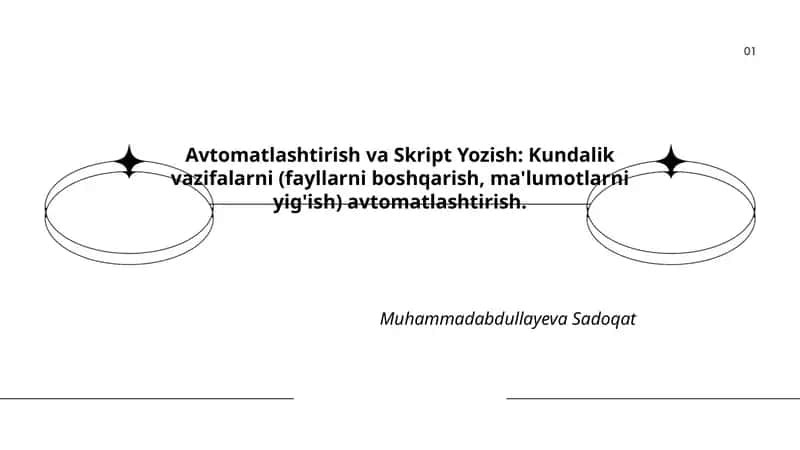 Avtomatlashtirish va Skript Yozish 1