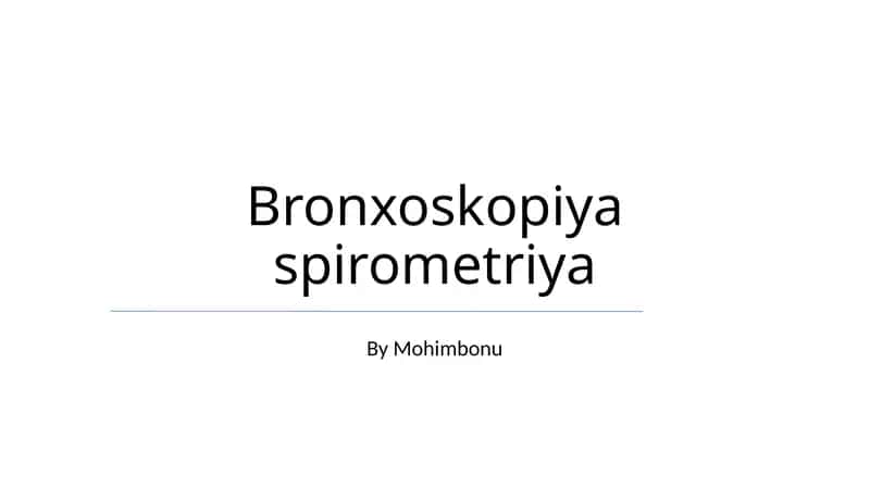 Bronxoskopiya spirometriya 1