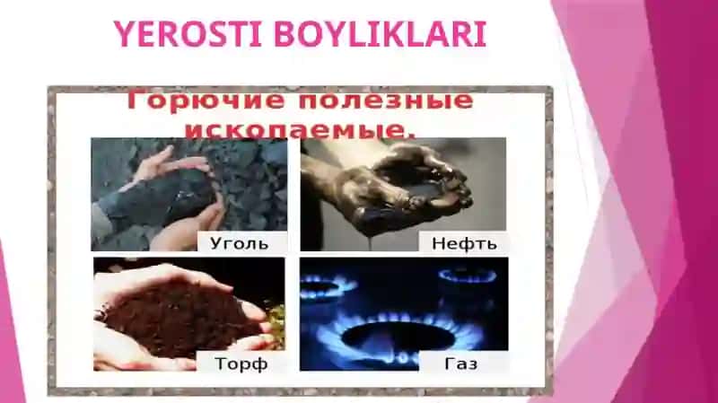 YEROSTI BOYLIKLARI