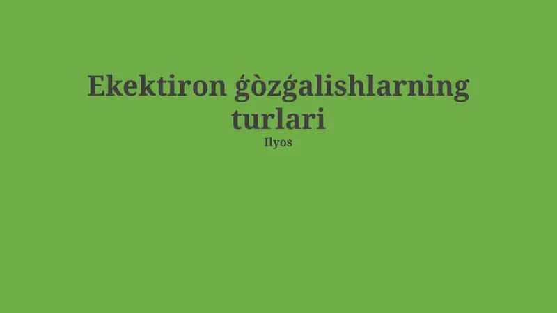 Ovoz chiqarish moslamalari 1