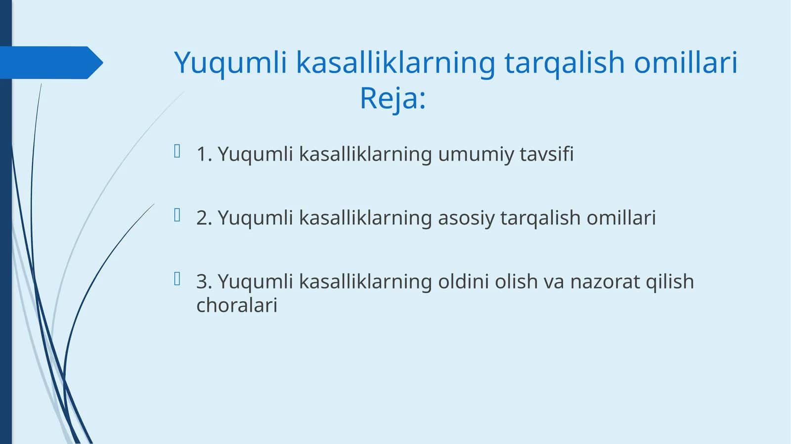 Yuqumli kasalliklarning tarqalish omillari 1