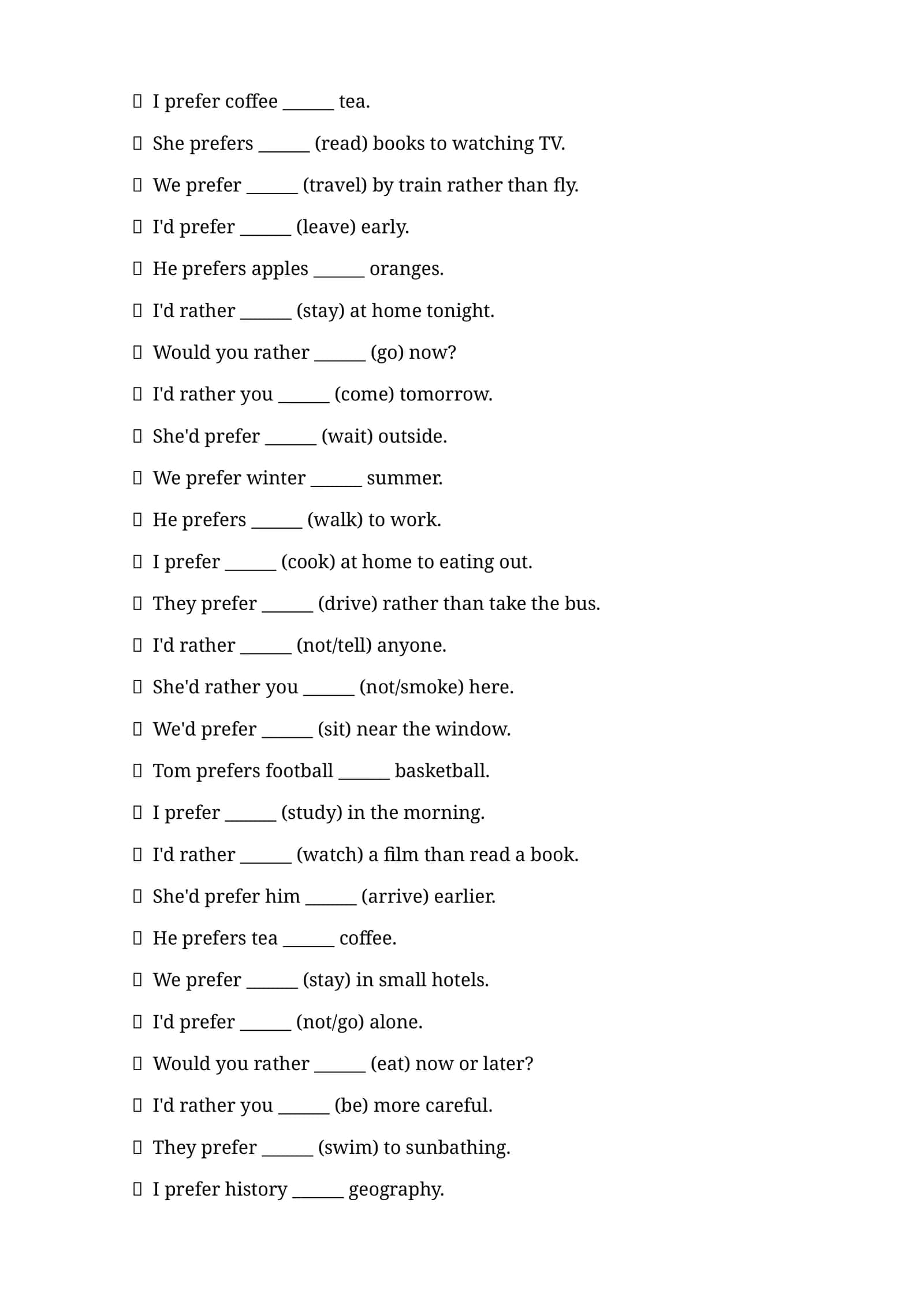 Vocabulary Practice: Verb Patterns 1