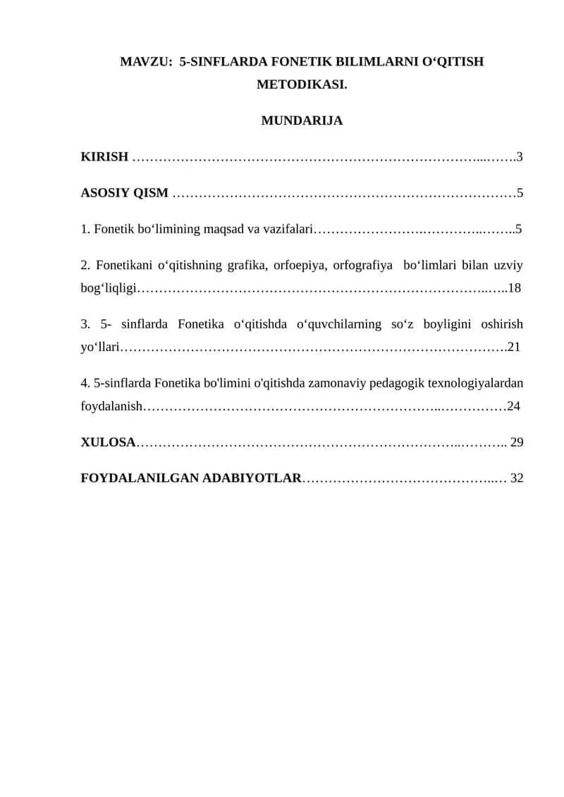 5-sinflarda fonetik bilimlarni o‘qitish metodikasi 1