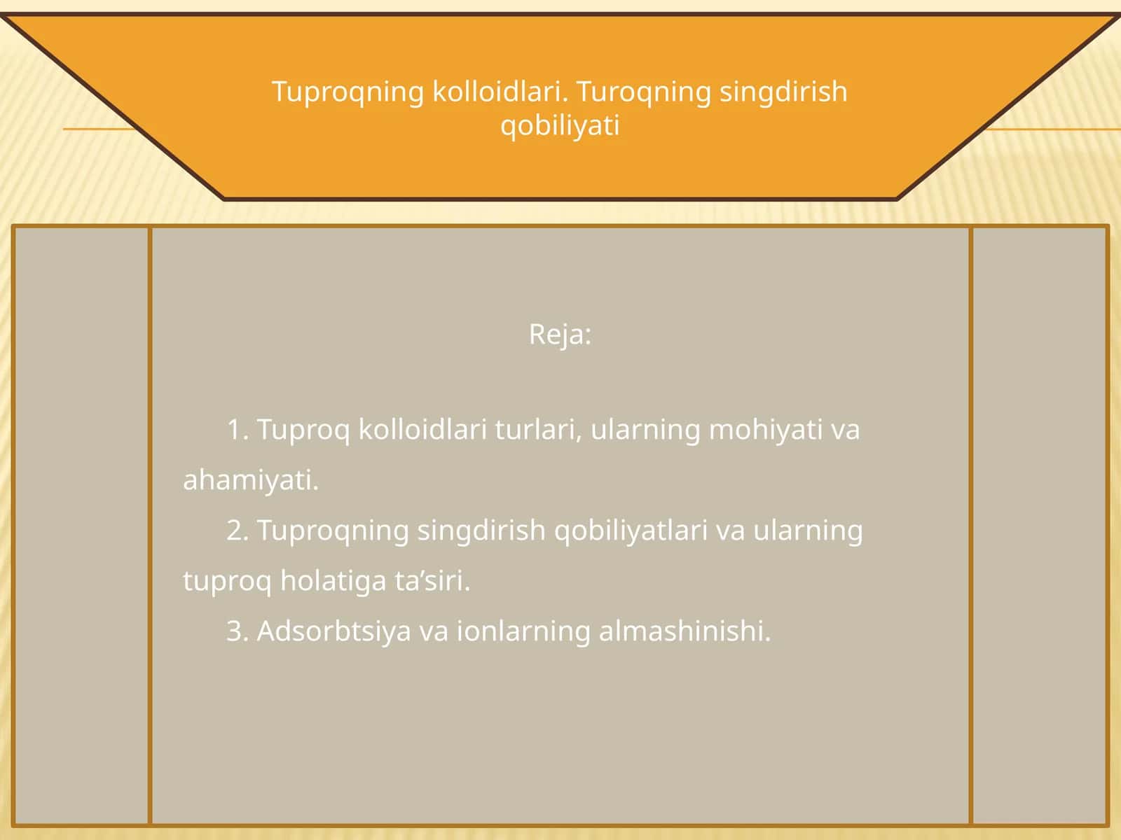 Tuproqning kolloidlari. Turoqning singdirish qobiliyati 1