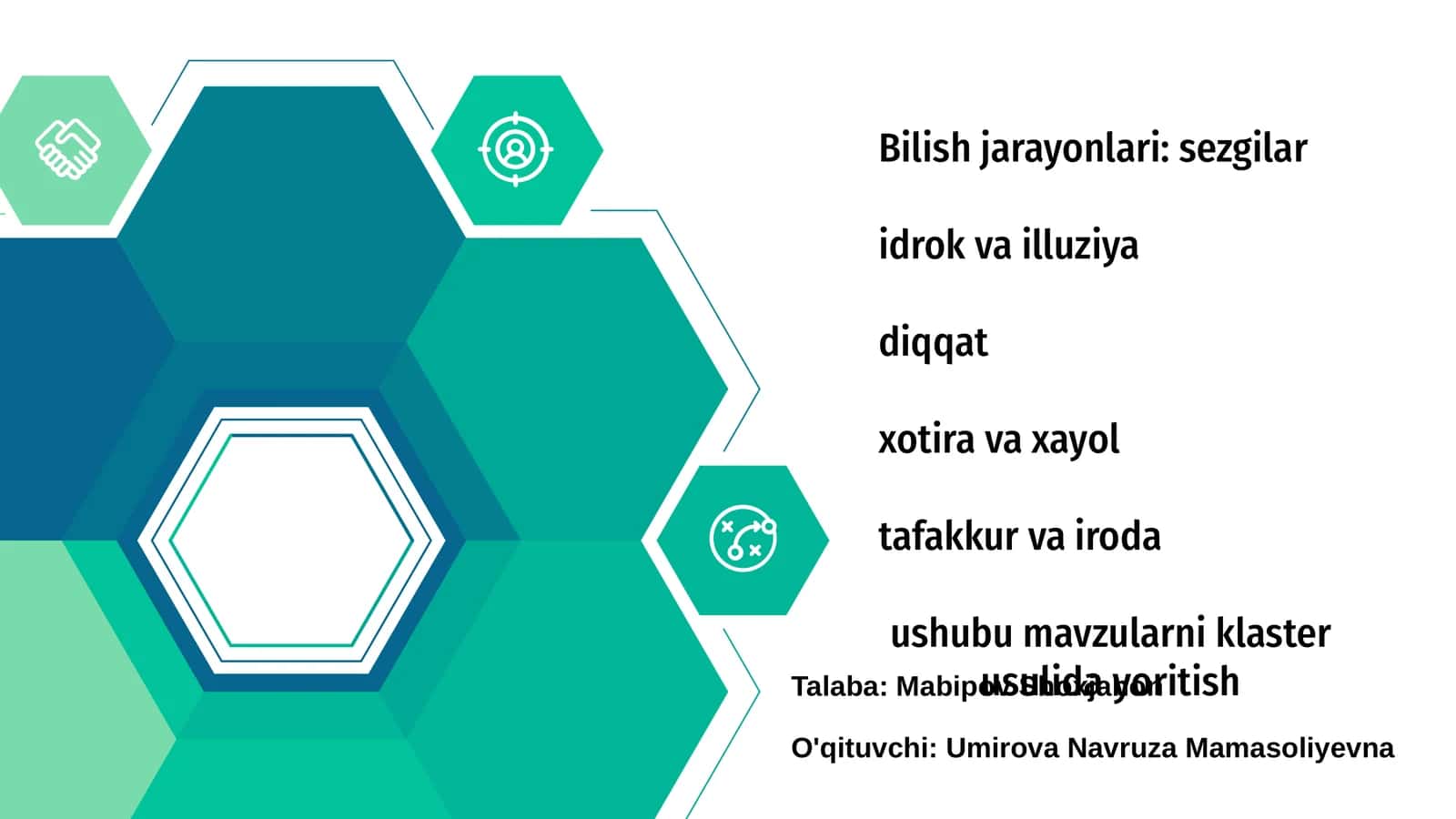 Bilish jarayonlari: sezgilar 1