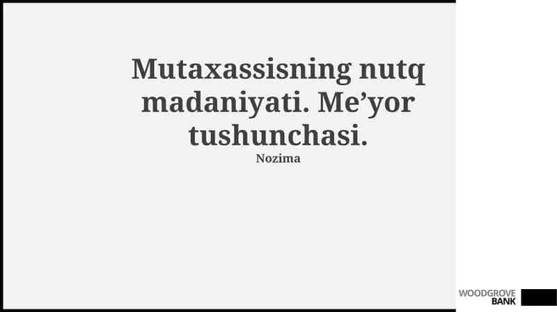 Mutaxassisning nutq madaniyati 1