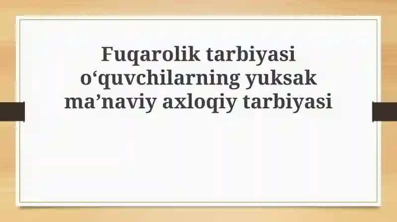 Fuqarolik tarbiyasi