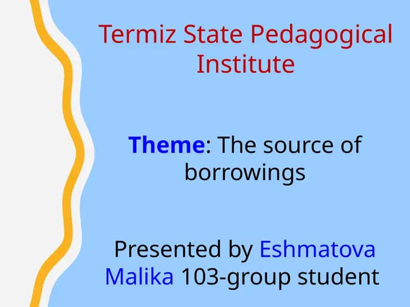 Termiz State Pedagogical Institute 1