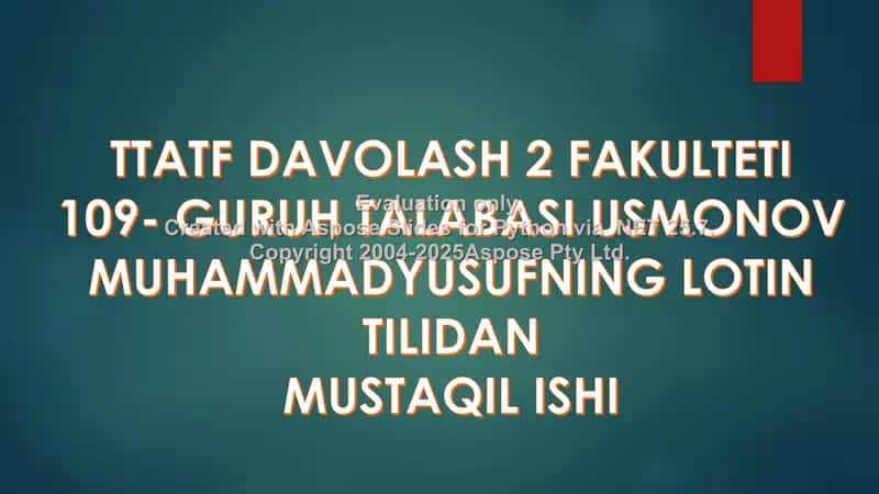 Tilning ahamiyati 1