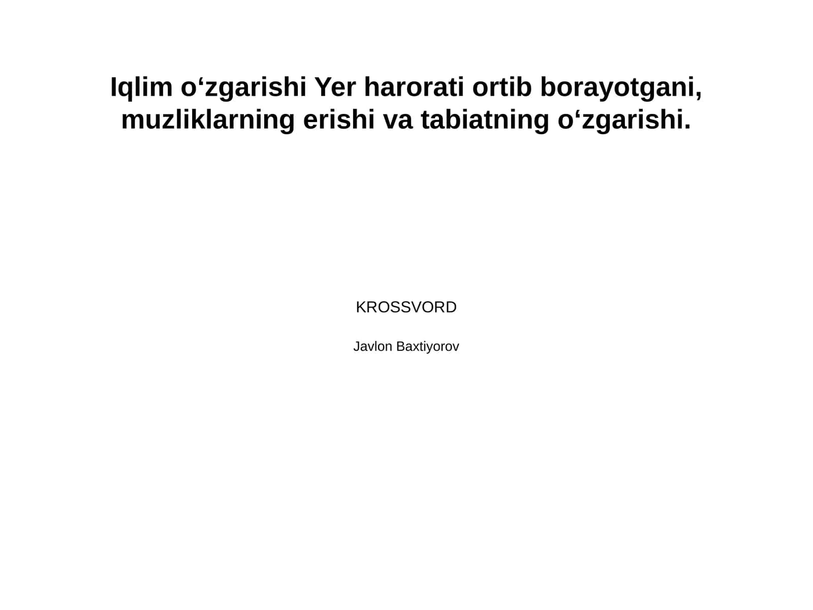 KROSSVORD 1