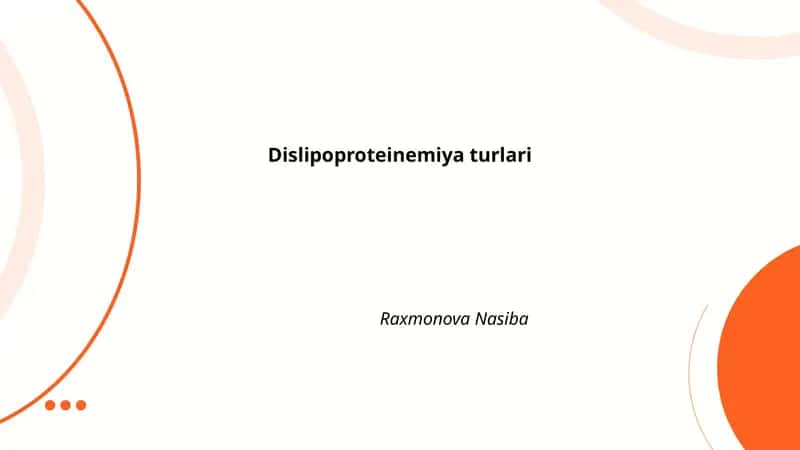 Dislipoproteinemiya turlari 1