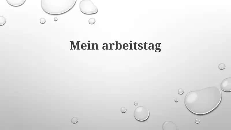 Mein Arbeitstag 1