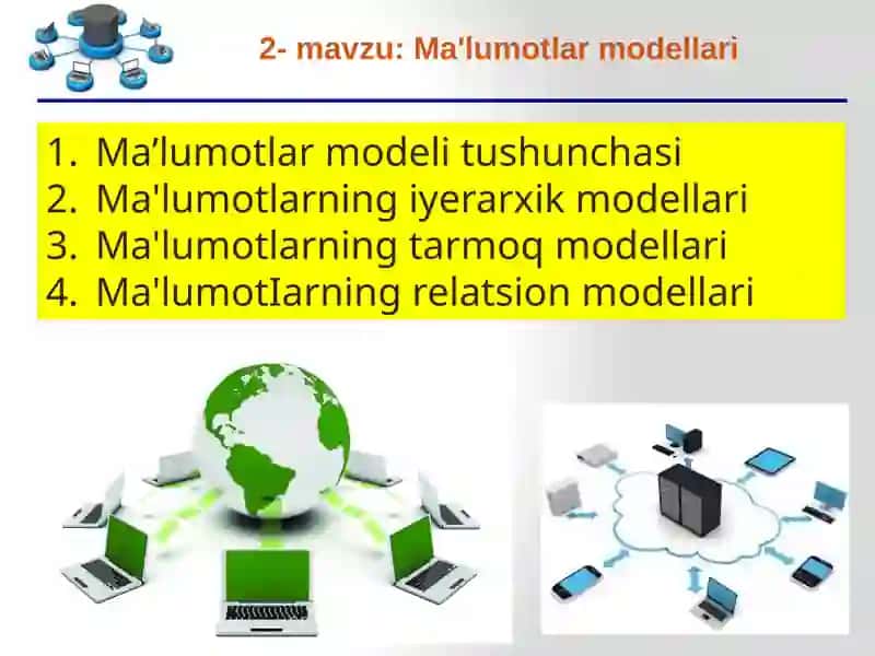 Ma’lumotlar modeli tushunchasi