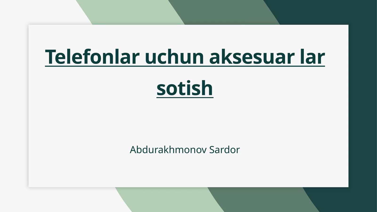 Telefonlar uchun aksesuar lar sotish 1