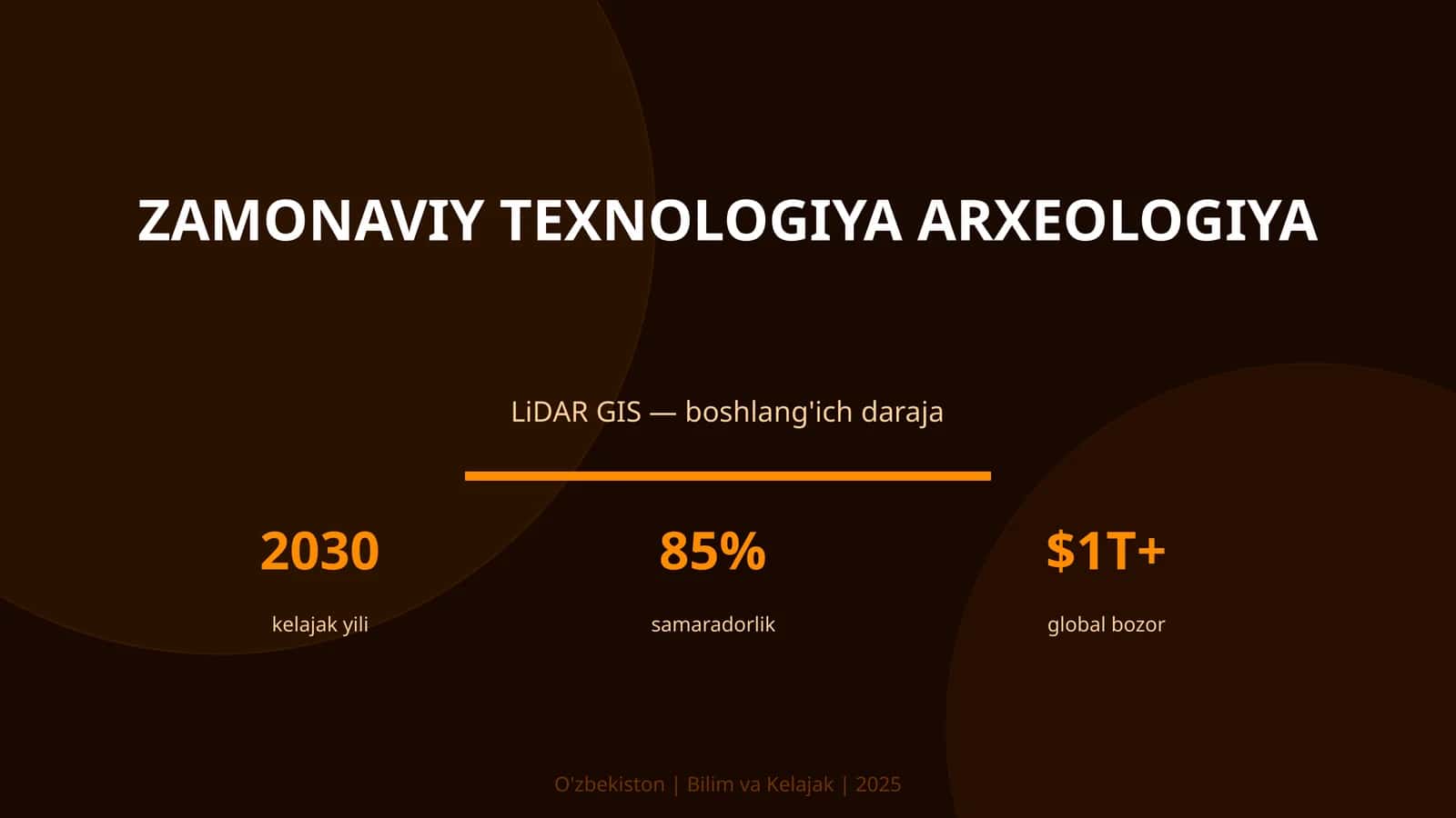 ZAMONAVIY TEXNOLOGIYA ARXEOLOGIYA 1