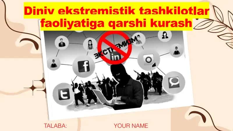 Diniy ekstremistik tashkilotlar faoliyatiga qarshi kurash 1