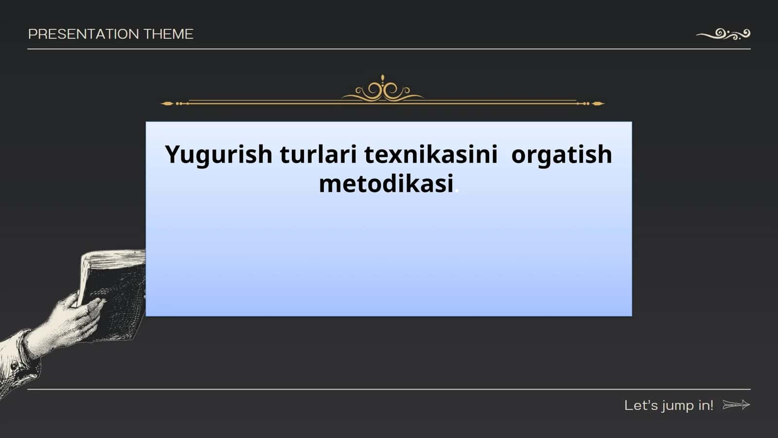 Yugurish turlari texnikasini orgatish metodikasi 1