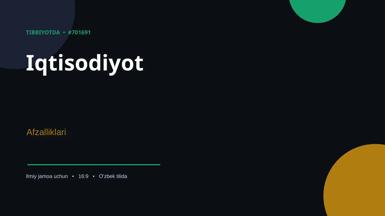TIBBIYOTDA 1