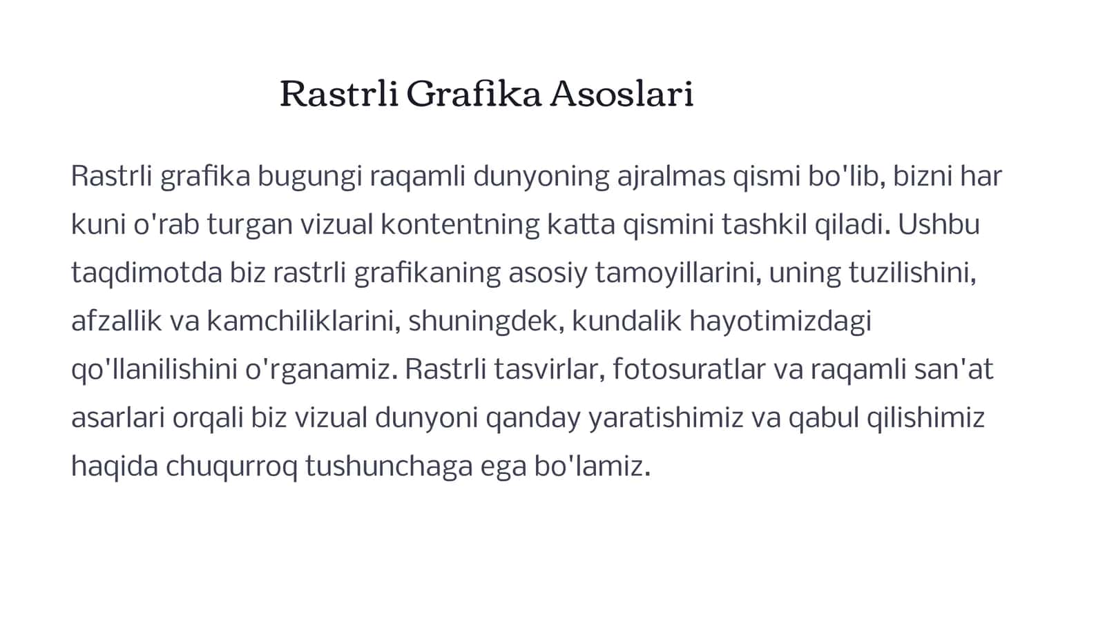 Rastrli Grafika Asoslari 1