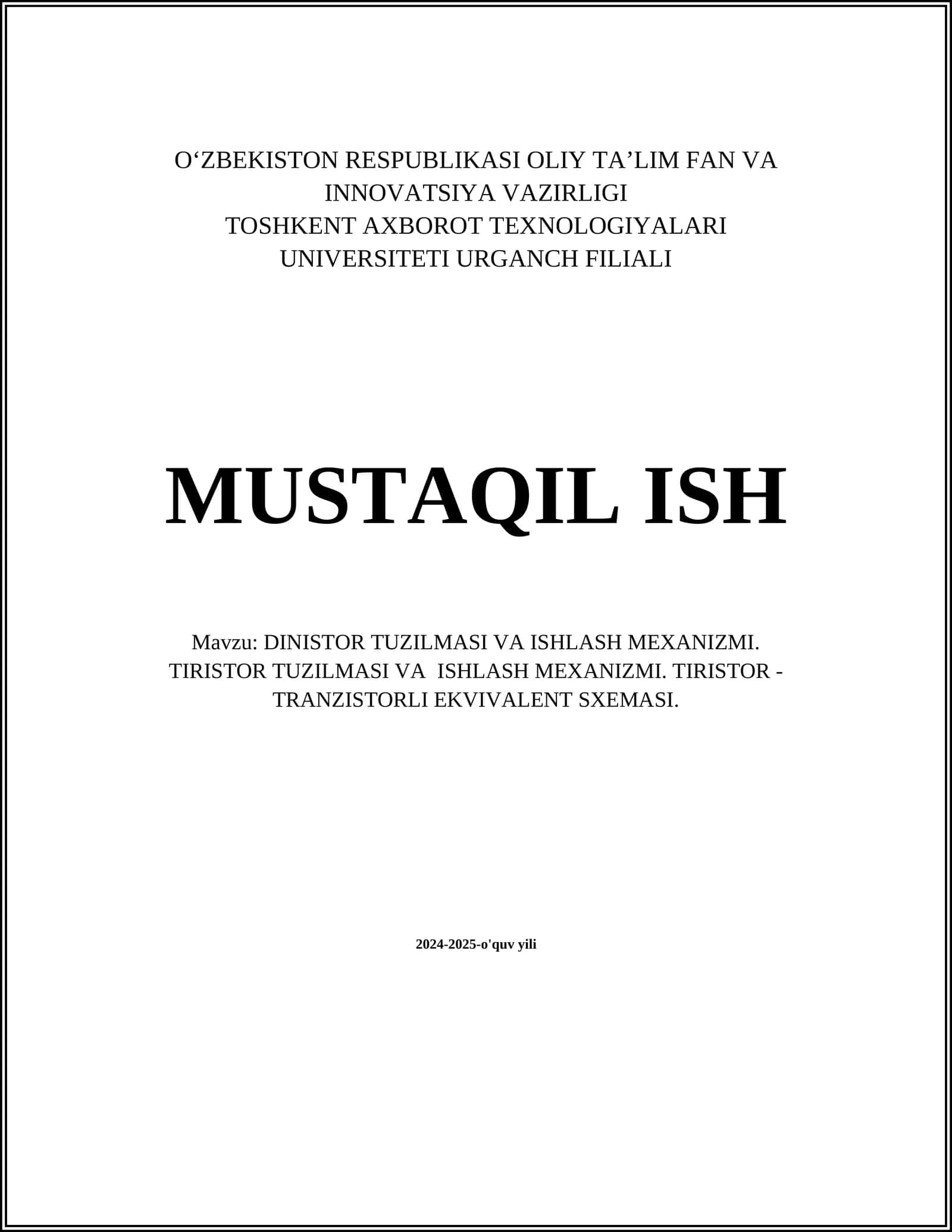DINISTOR TUZILMASI VA ISHLASH MEXANIZMI 1