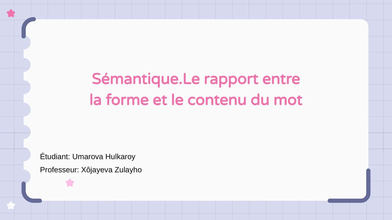 Sémantique.Le rapport entre la forme et le contenu du mot 1