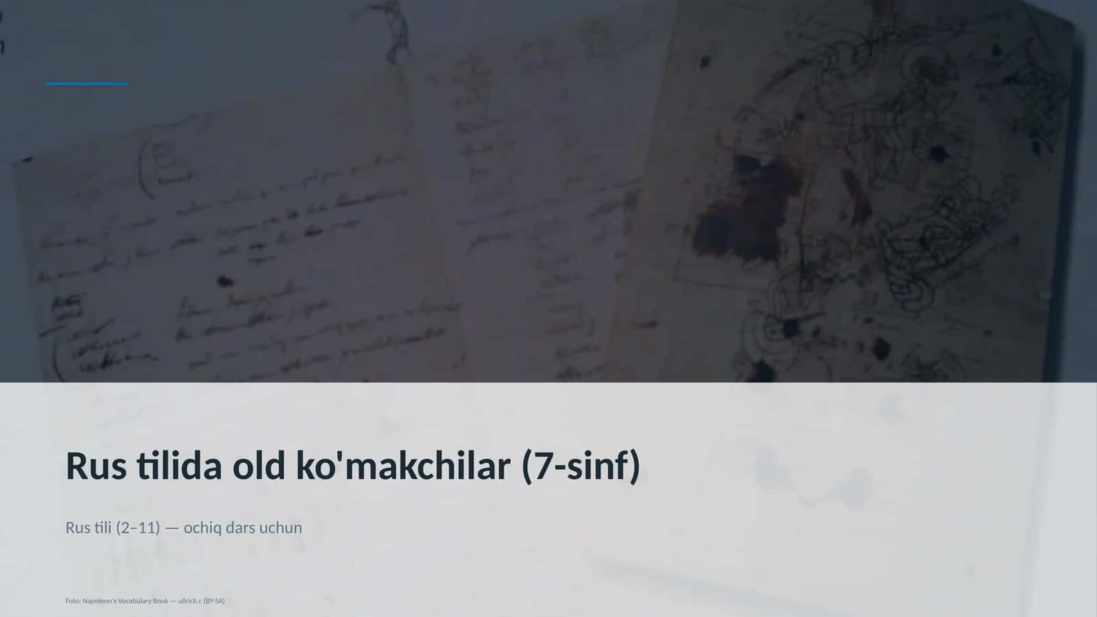 Rus tilida old ko'makchilar (7-sinf) 1