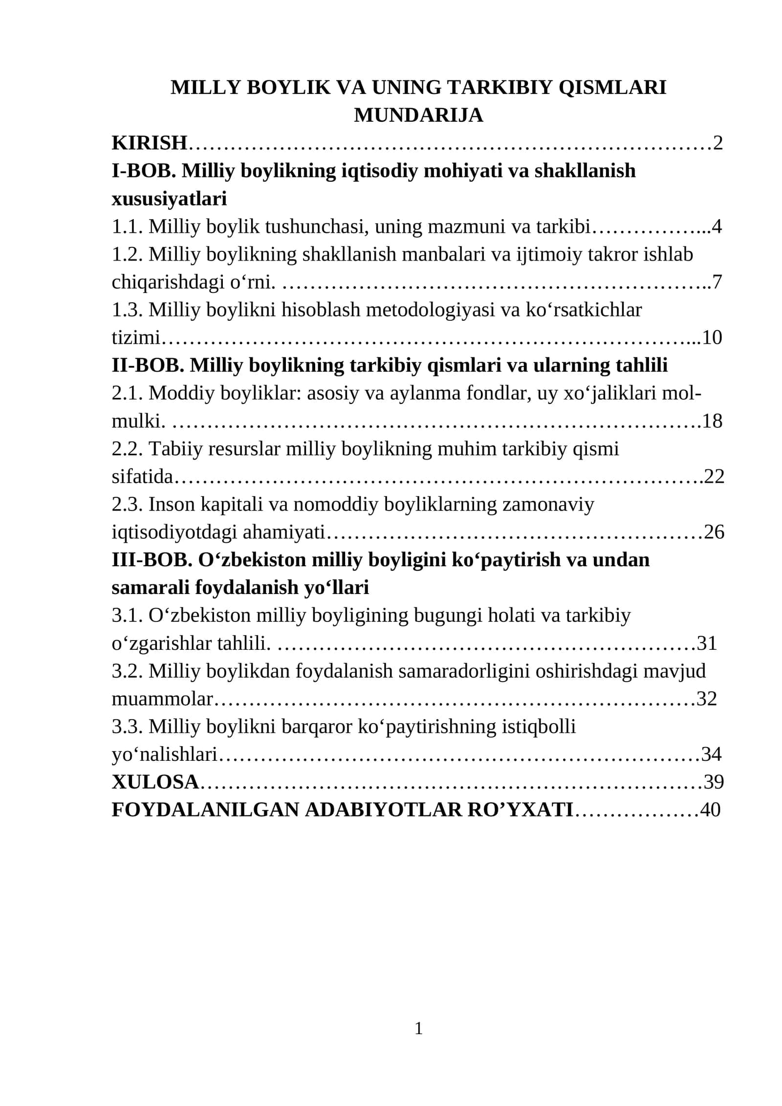 MILLY BOYLIK VA UNING TARKIBIY QISMLARI 1