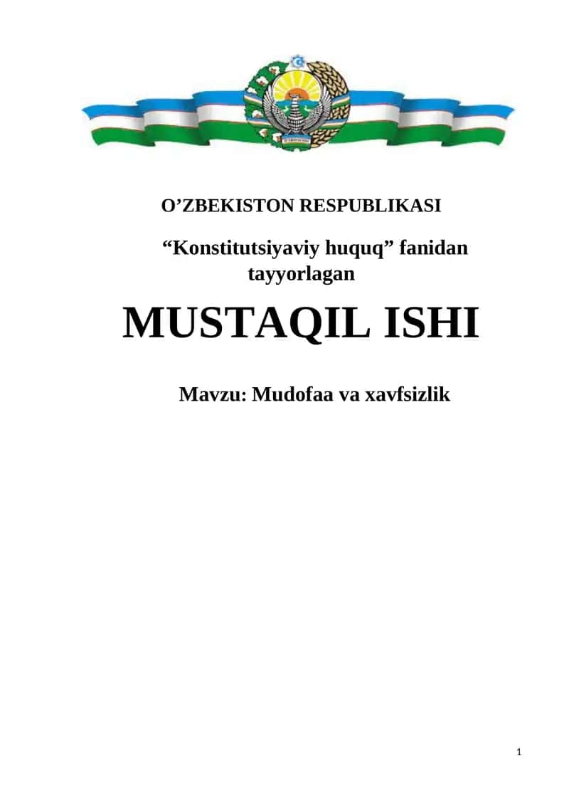 MUSTAQIL ISHI 1