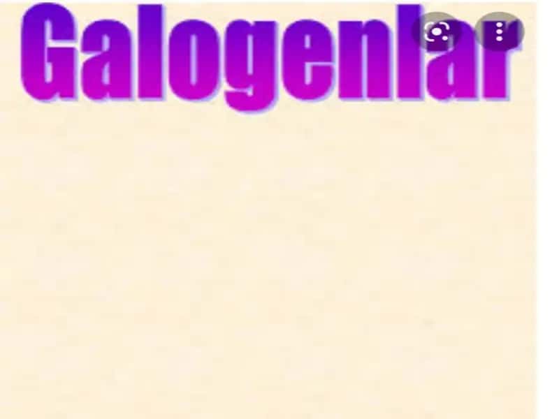 Galogenlar. 1