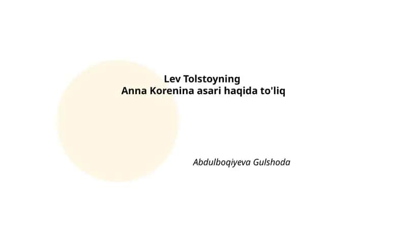 Anna Karenina 1