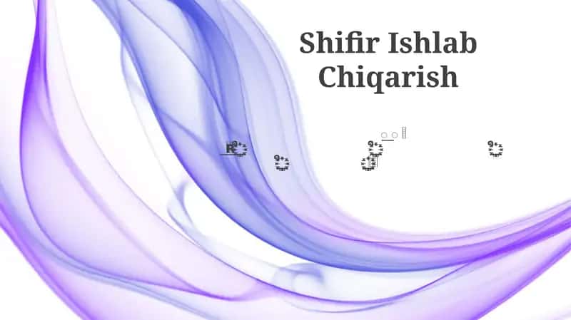 Shifir Ishlab Chiqarish 1