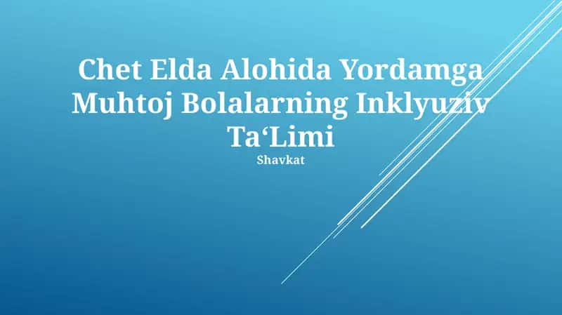 Inklyuziv Ta'lim 1