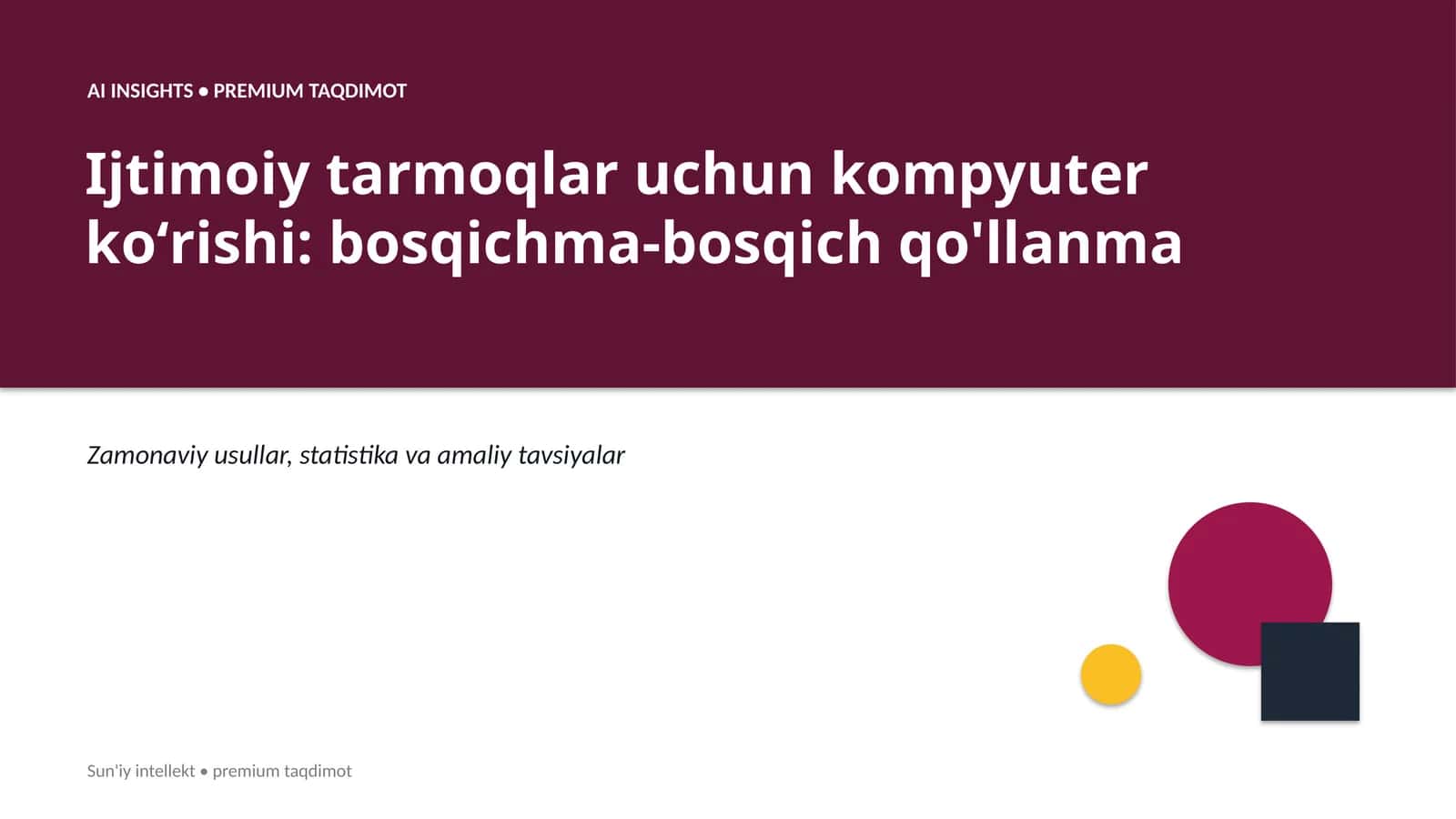 Sun'iy intellekt • premium taqdimot 1