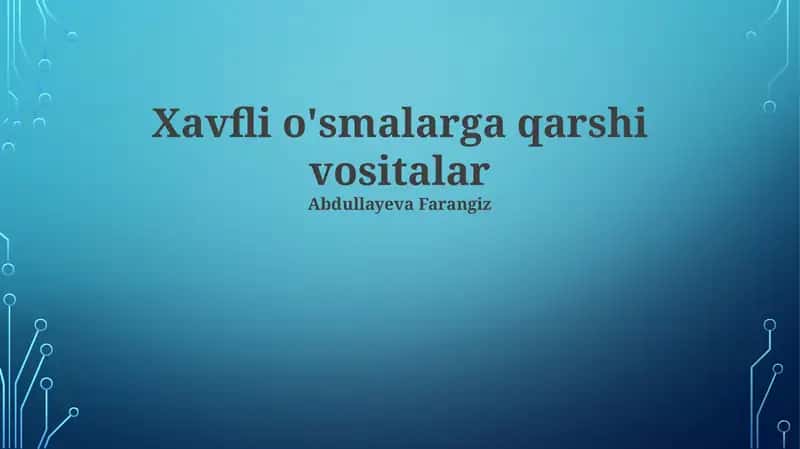 Yangi avlod saratonga qarshi vositalar 1