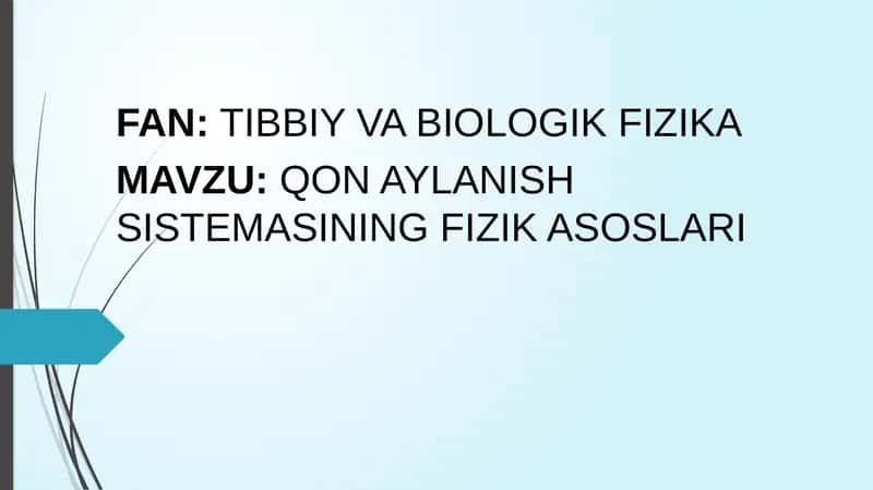 QON AYLANISH SISTEMASINING FIZIK ASOSLARI 1