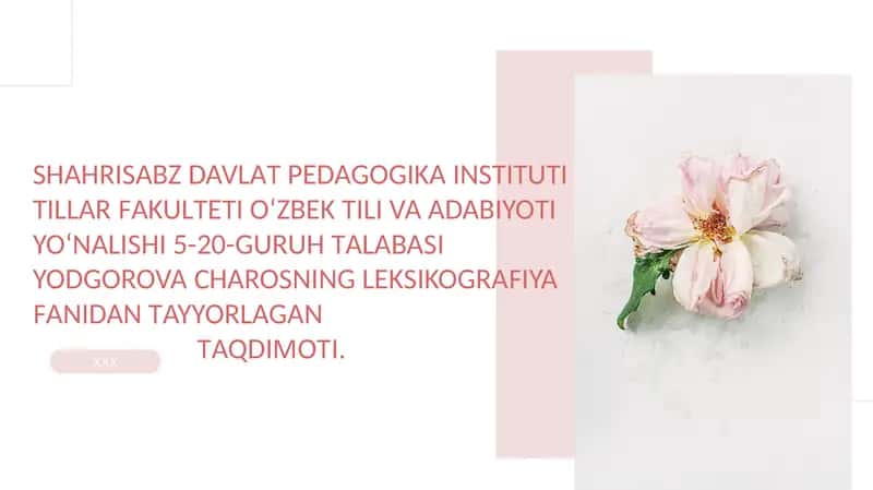 Lug‘atlar tizimi 1