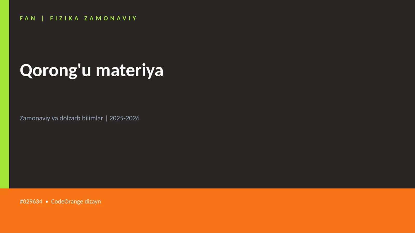 FIZIKA ZAMONAVIY 1