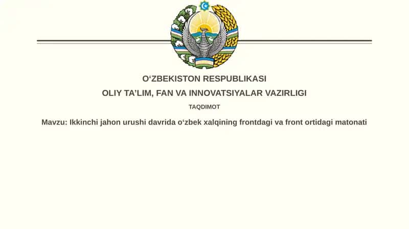 Frontdagi oʻzbekistonliklar 1