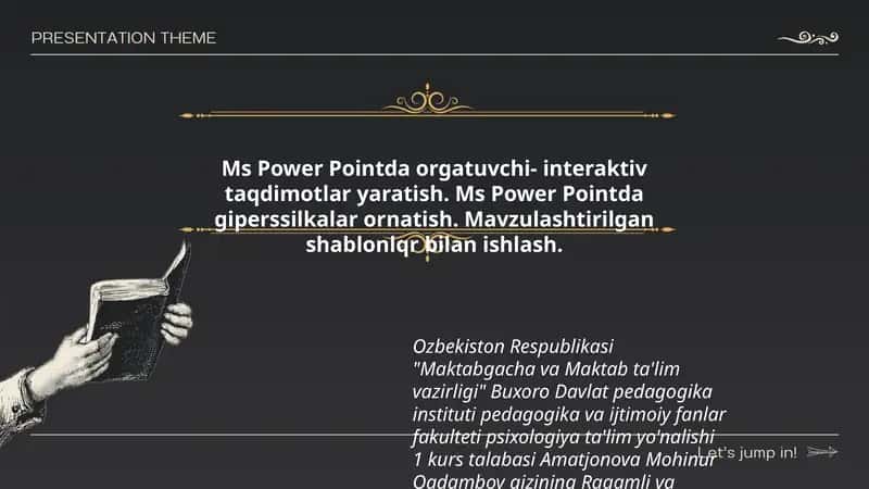 Ms Power Pointda orgatuvchi- interaktiv taqdimotlar yaratish 1