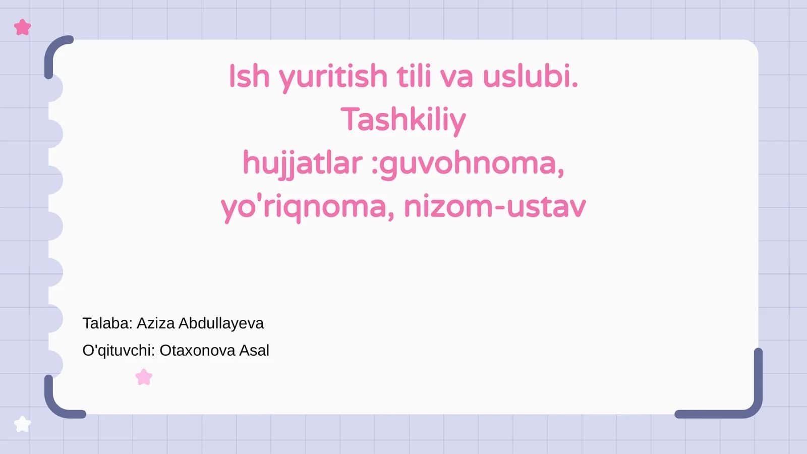 Ish yuritish tili va uslubi 1