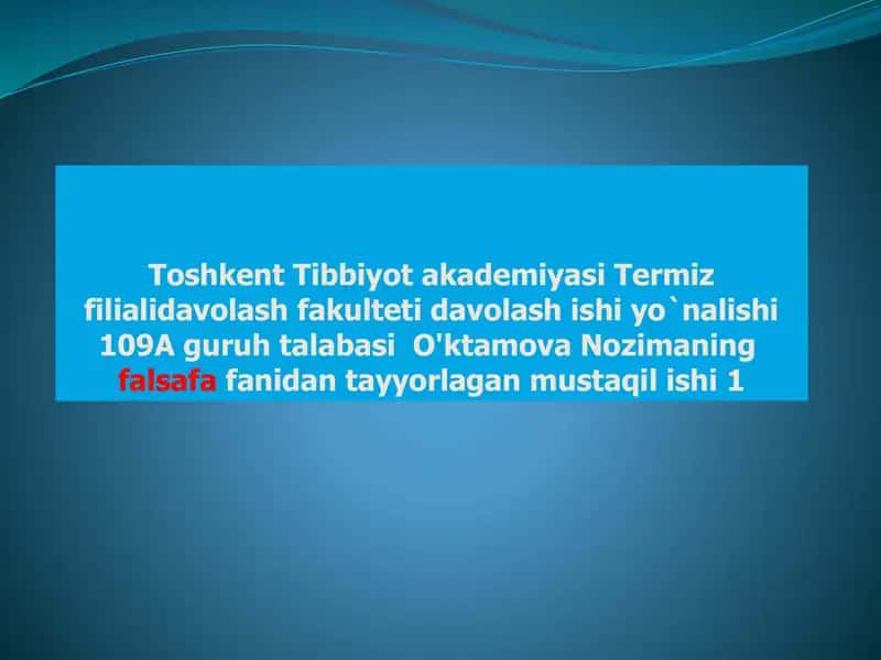 Dunyoqarash 1
