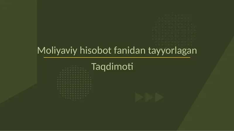 Sotish uchun mo‘ljallangan uzoq muddatli aktivlar va tugatilgan faoliyat 1