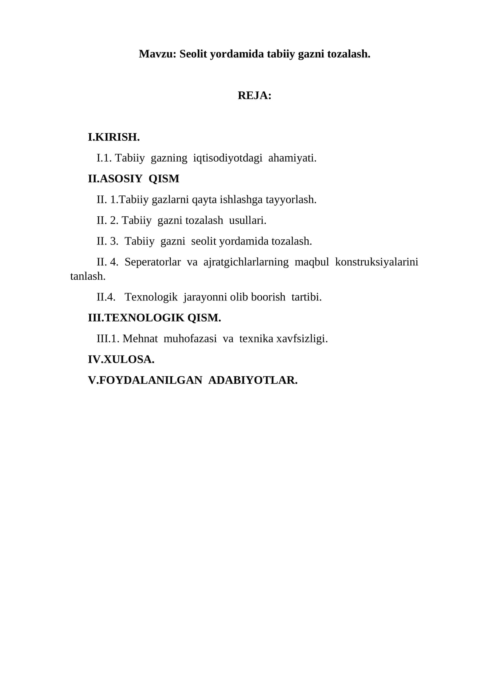 Seolit yordamida tabiiy gazni tozalash 1