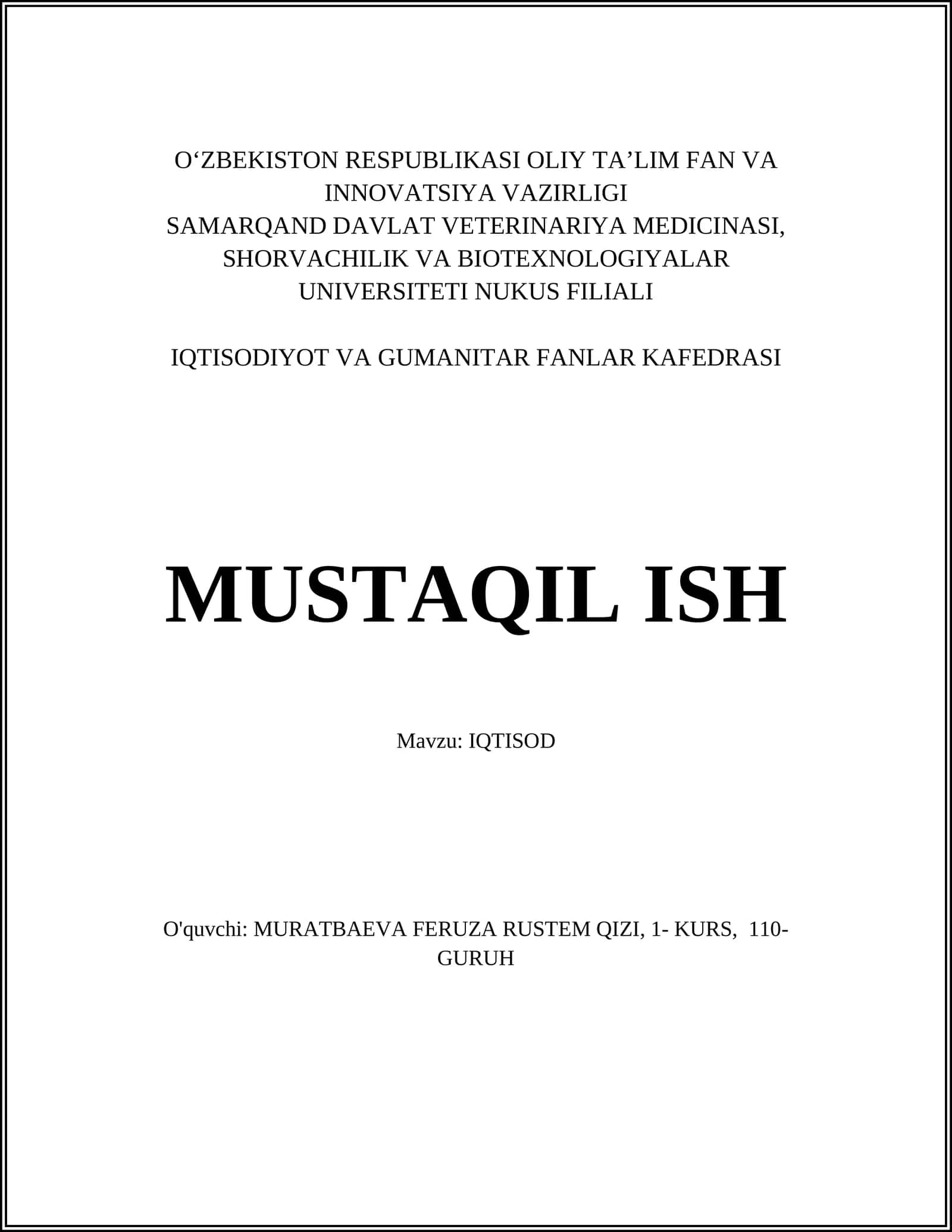 Makroiqtisodiyot 1