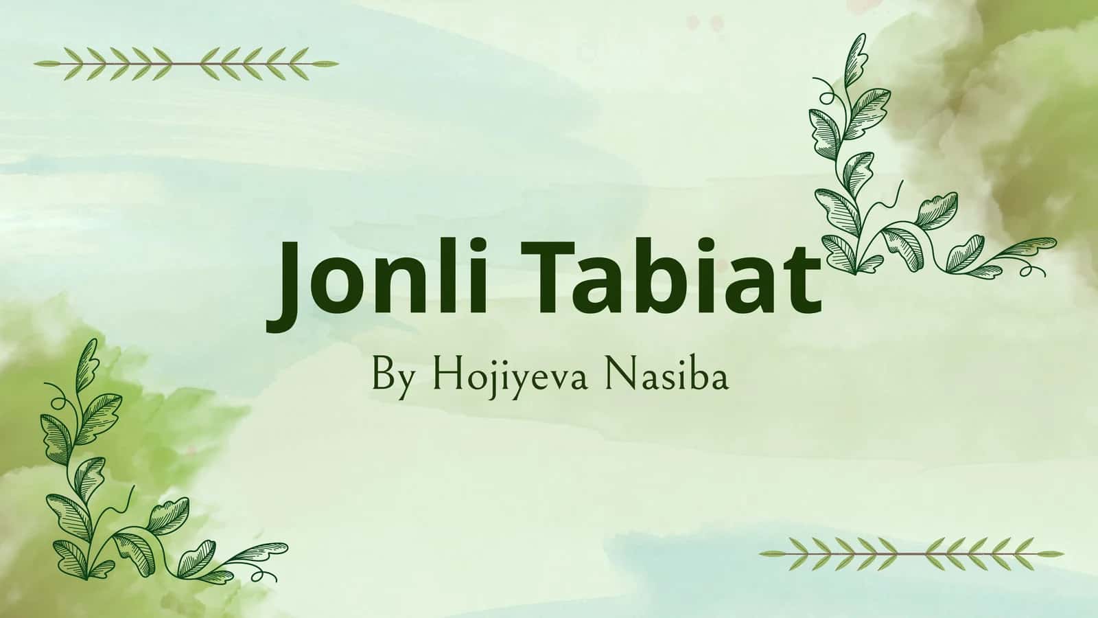 Jonli Tabiat 1