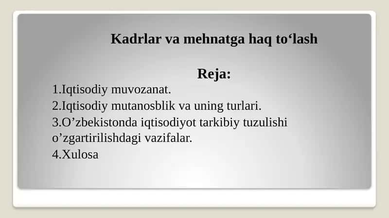 Kadrlar va mehnatga haq to‘lash 1
