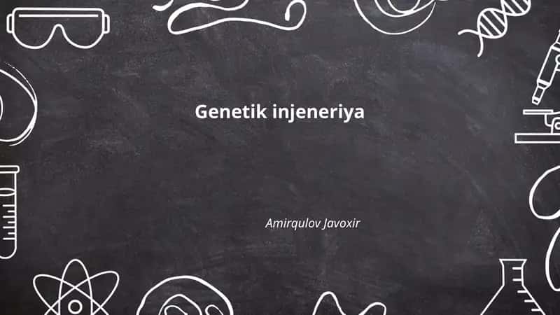 Genetik injeneriya 1