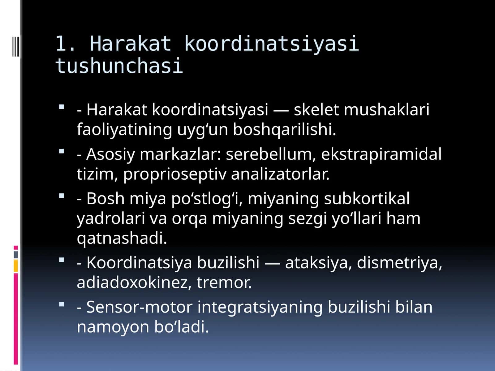 Harakat koordinatsiyasi tushunchasi 1