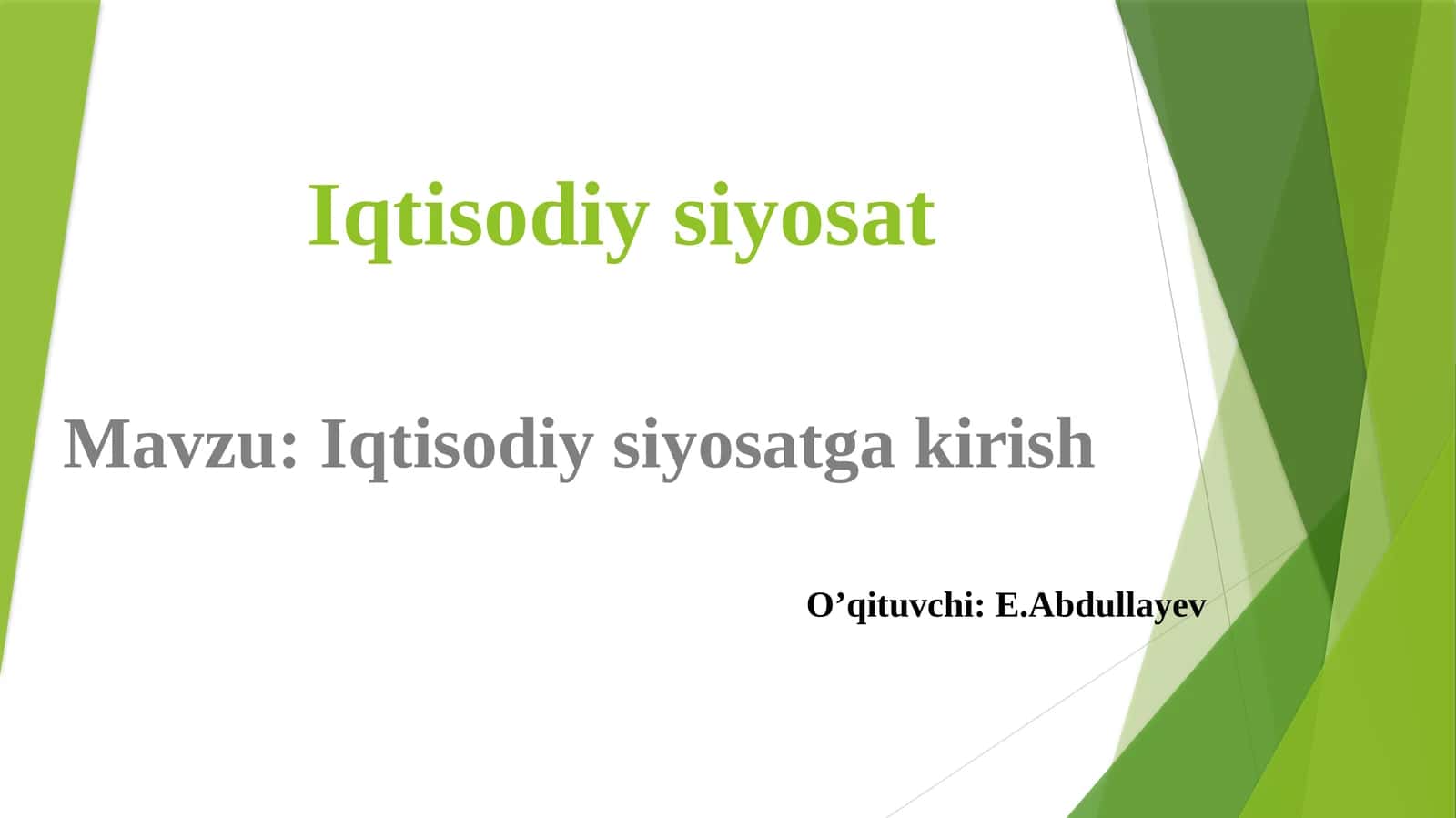 Iqtisodiysiyosat 1