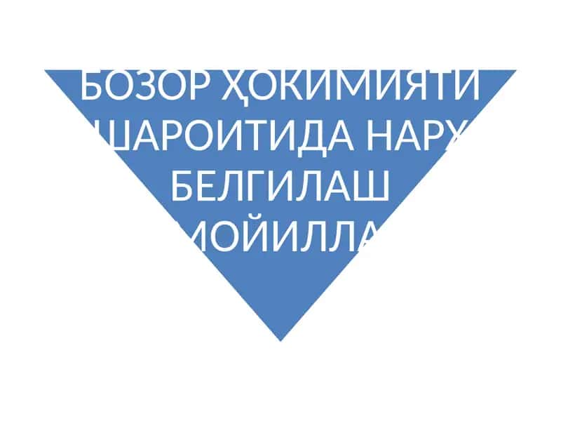 БОЗОР ҲОКИМИЯТИ ШАРОИТИДА НАРХ БЕЛГИЛАШ ТАМОЙИЛЛАРИ 1